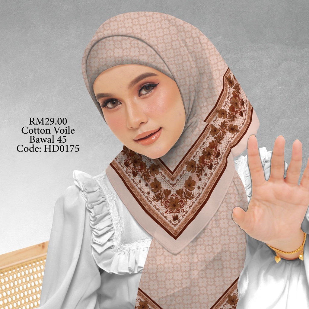 Tudung Bawal (Square Hijab) in HD0175