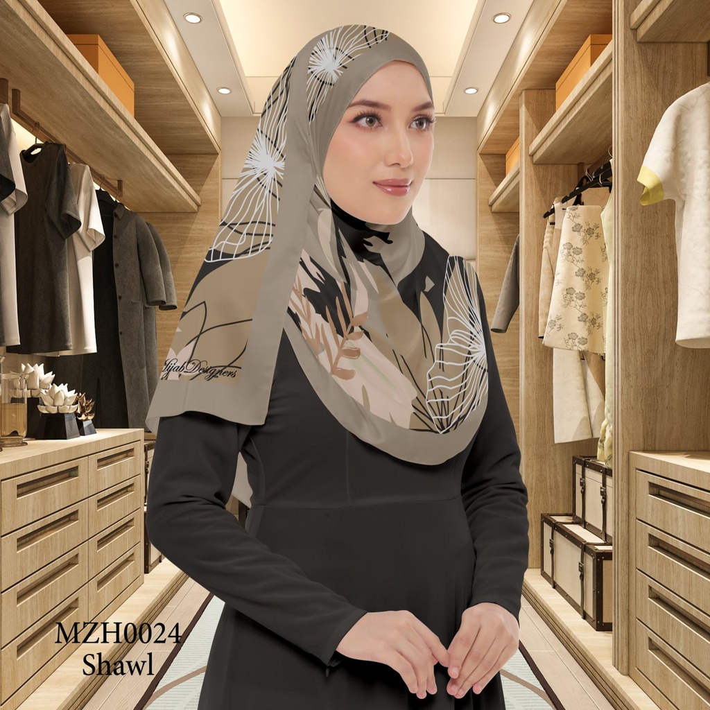 Tudung Shawl in MZH0024 (Standard 1.8m x 0.7m, Cotton Voile Premium, Tak Tambah Nama, Taknak Giftcard)