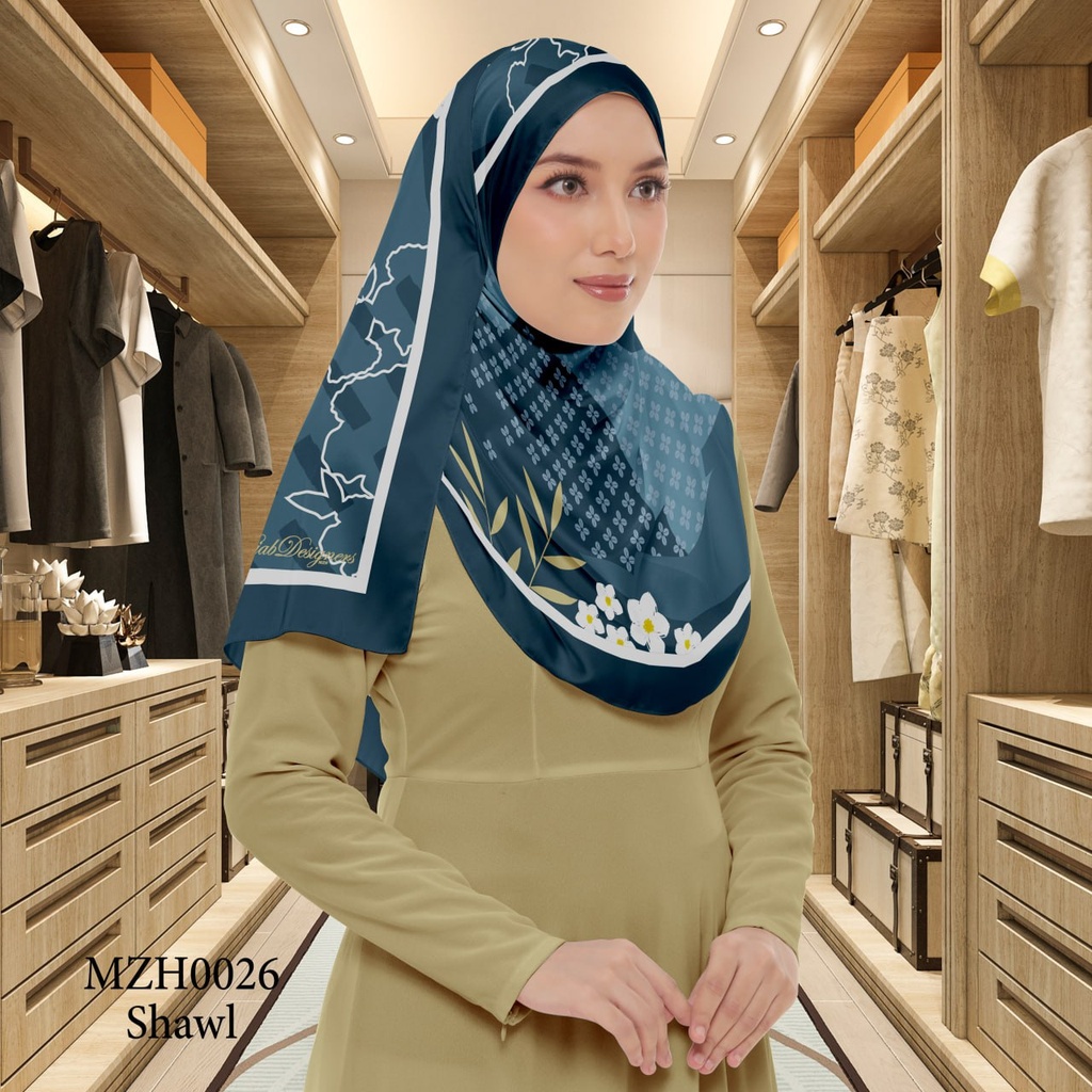 Tudung Shawl in MZH0026 (Standard 1.8m x 0.7m, Cotton Voile Premium, Tak Tambah Nama, Taknak Giftcard)