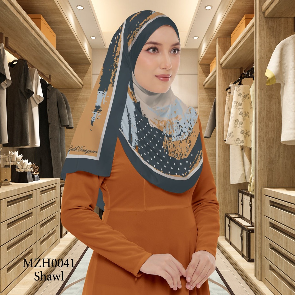 Tudung Shawl in MZH0041 (Standard 1.8m x 0.7m, Cotton Voile Premium, Tak Tambah Nama, Taknak Giftcard)