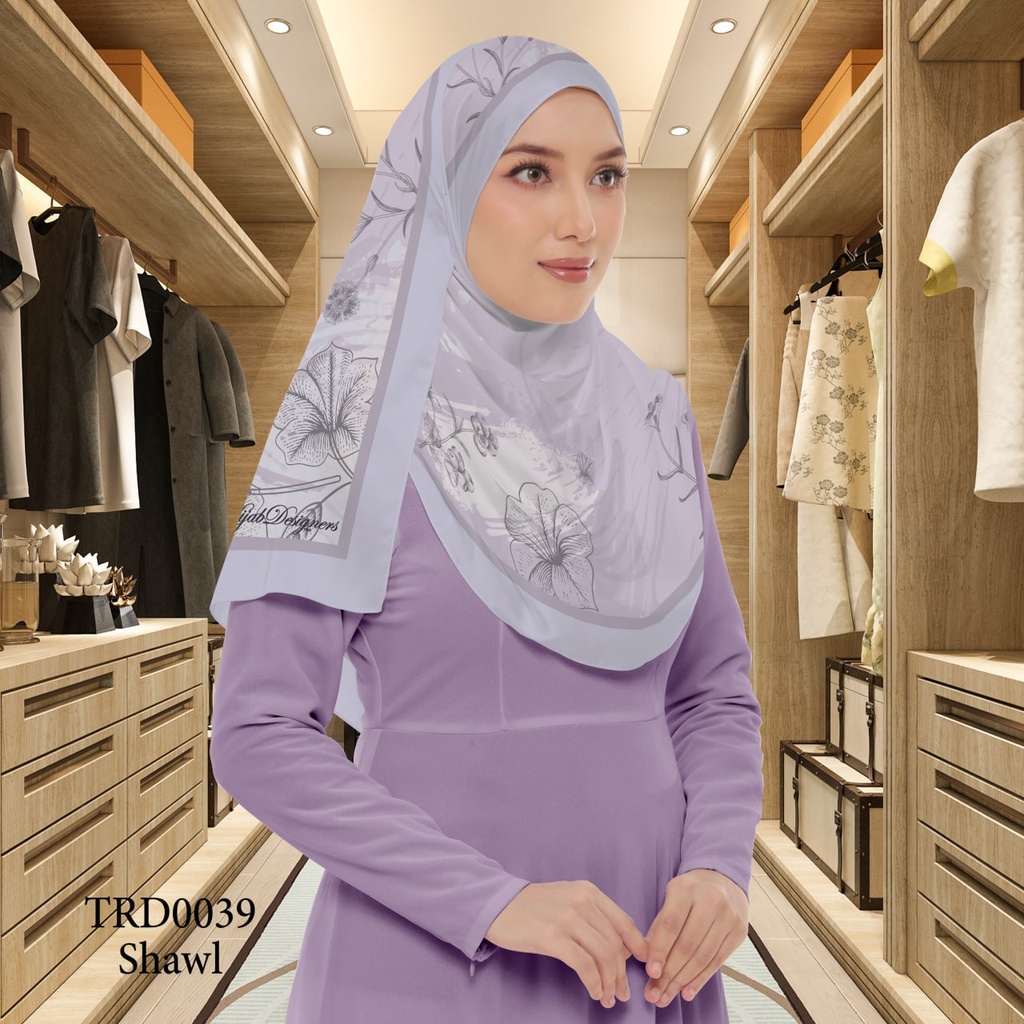 Tudung Shawl in TRD0039 (Standard 1.8m x 0.7m, Cotton Voile Premium, Tak Tambah Nama, Taknak Giftcard)