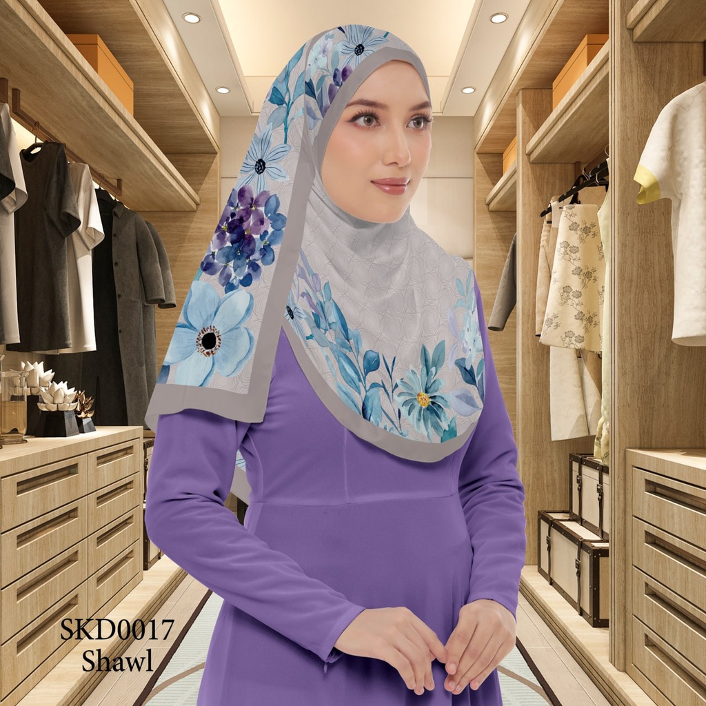 Tudung Shawl in SKD0017 (Standard 1.8m x 0.7m, Cotton Voile Premium, Tak Tambah Nama, Taknak Giftcard)