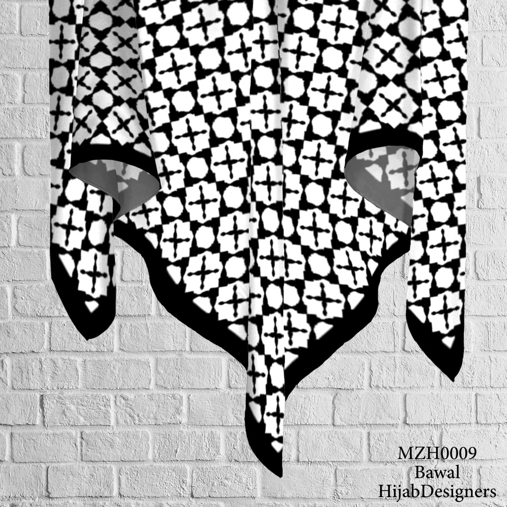 Tudung Bawal (Square Hijab) in MZH0009